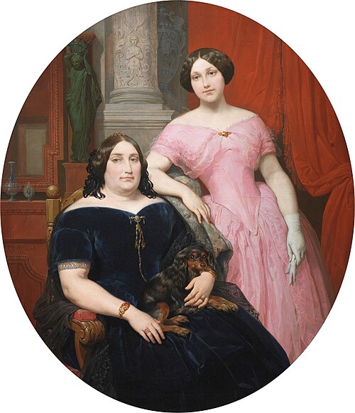 Magdalena Parrella y Urbieta and her Daughter, Elisa Tapia y Parrella, 1850, Carlos Luis de Ribera y Fieve