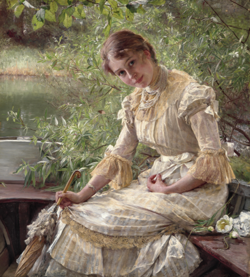 Porträtt av konstnären Marie Triepcke, 1885, Bertha Wegmann