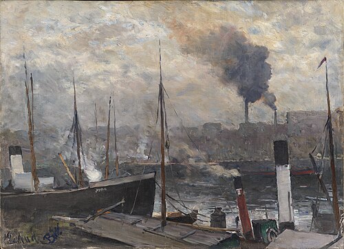 View from a Habour in Paris, 1892, Bertha Wegmann