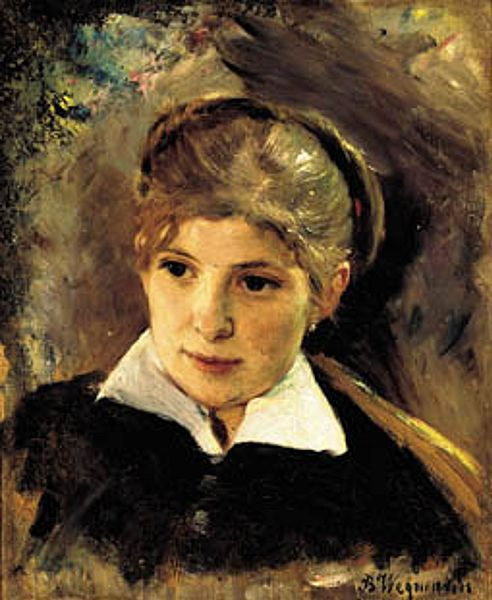 Portrait of a girl., 1895, Bertha Wegmann
