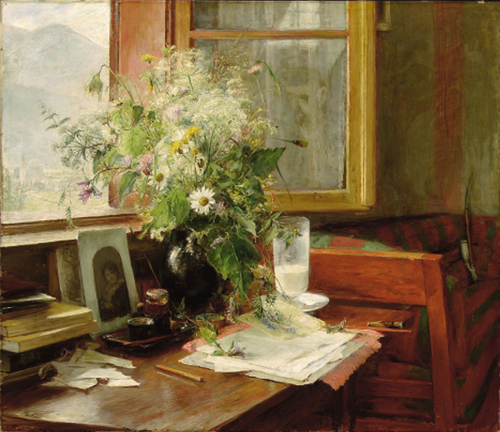View through a window., 1895, Bertha Wegmann
