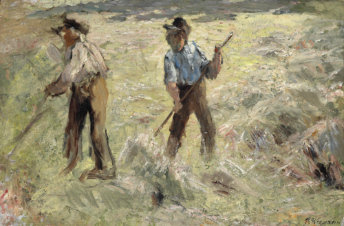 Franske høstarbejdere i marken, 1880, Bertha Wegmann