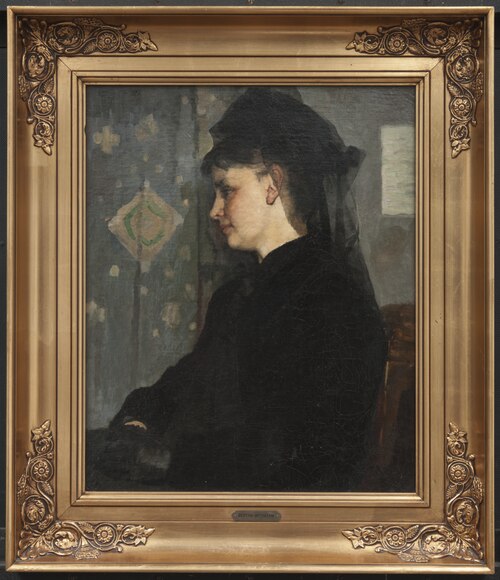 Woman in Black, 1872, Bertha Wegmann