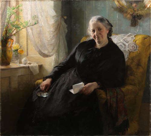 Portrait of Cecilie Trier, née Melchior, 1885, Bertha Wegmann