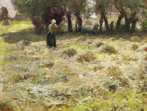 Høet vendes, 1888, Bertha Wegmann