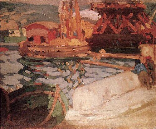 Detail of Monaco Harbour, 1905, János Vaszary