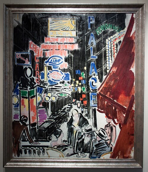 Advertising Lights in the Street, 1930, János Vaszary