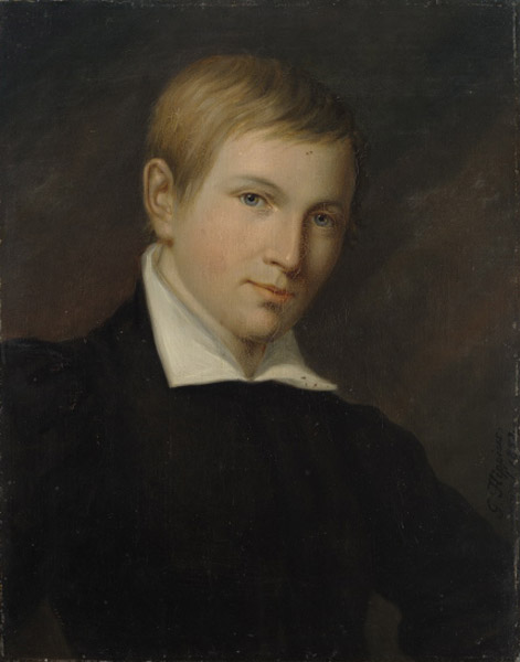 Maalikunstnik Otto Ignatiuse portree, 1852, Gustav Adolf Hippius