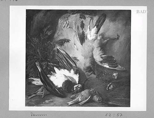 Still - life with dead birds, 1683, Frans Werner Tamm