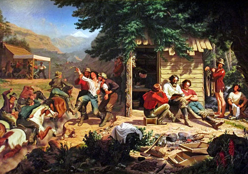 Sunday Morning in the Mines., 1872, Carl Nahl