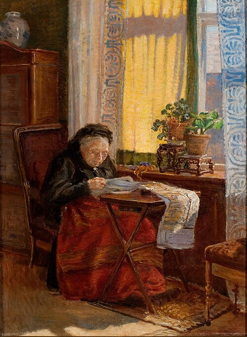 Portræt af faster Wilhelmine Skovgaard, 1904, Susette Holten