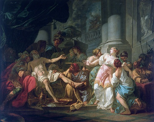 La Mort de Sénèque, 1773, Jacques-Louis David