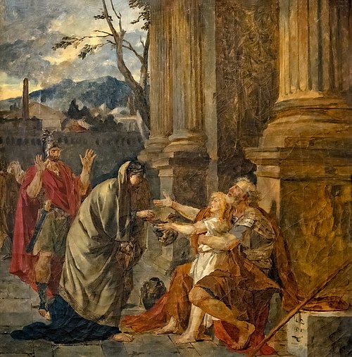 Bélisaire reconnu par un soldat, 1781, Jacques-Louis David
