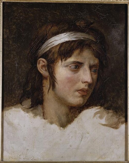 Tête de jeune homme au diadème, 1780, Jacques-Louis David