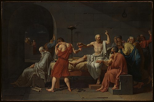 La Mort de Socrate, 1787, Jacques-Louis David