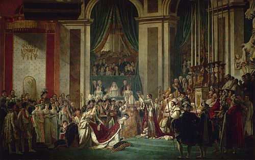 Sacre de l'empereur Napoléon Ier et couronnement de l'impératrice Joséphine, 1808, Jacques-Louis David