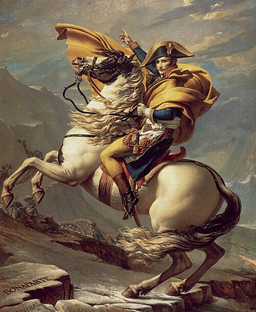 Bonaparte franchissant le Grand-Saint-Bernard, 1800, Jacques-Louis David