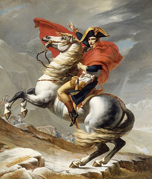 Bonaparte franchissant le Grand-Saint-Bernard, 1802, Jacques-Louis David