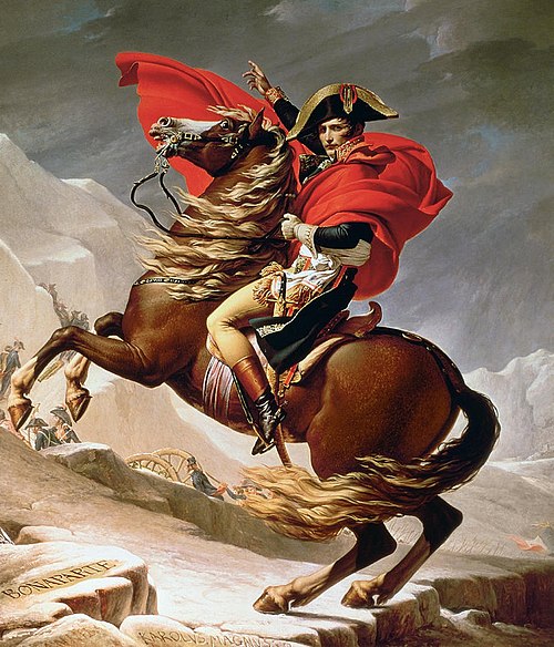 Bonaparte franchissant le Grand-Saint-Bernard, 1801, Jacques-Louis David