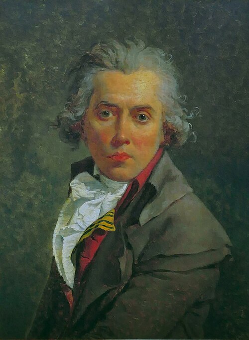 Autoportrait aux trois collets, 1791, Jacques-Louis David