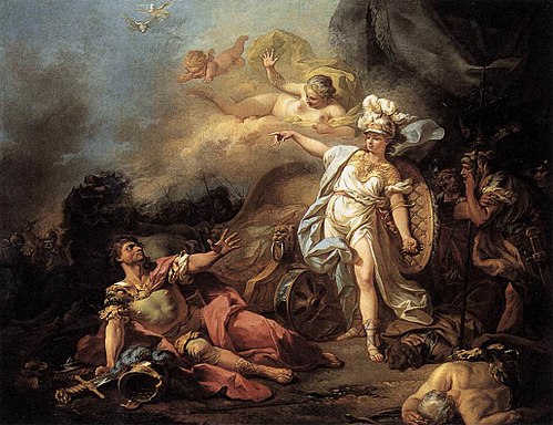 Combat de Mars contre Minerve, 1771, Jacques-Louis David
