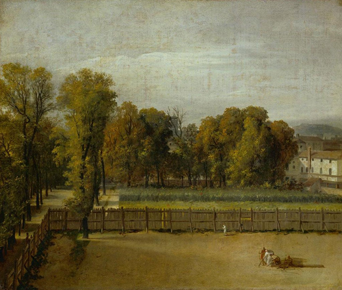 Vue du jardin du Luxembourg à Paris, 1794, Jacques-Louis David