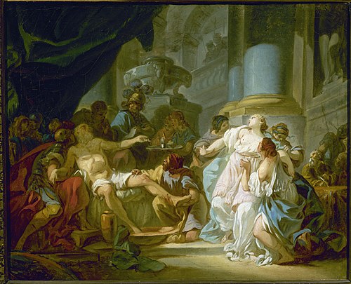 La Mort de Sénèque, 1773, Jacques-Louis David
