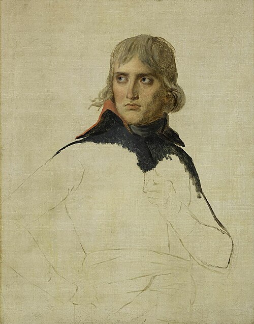 portrait inachevé de Bonaparte, 1797, Jacques-Louis David