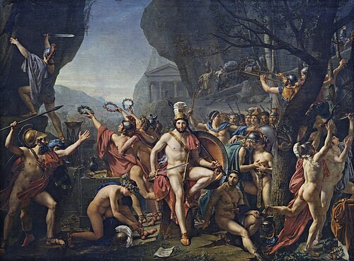 Léonidas aux Thermopyles, 1814, Jacques-Louis David