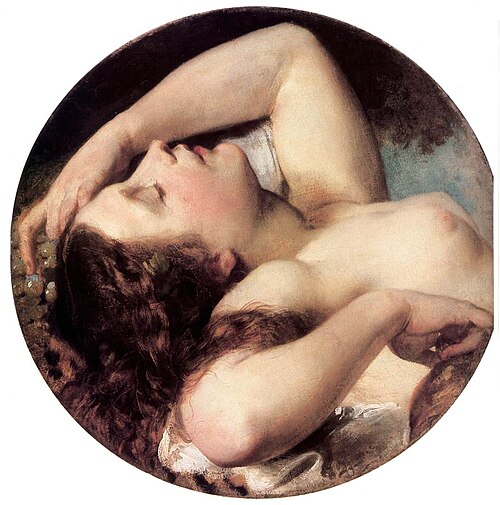 Sleeping Bacchante, 1850, Károly Brocky