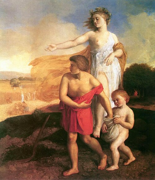 Ceres and Triptolemos, 1853, Károly Brocky