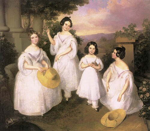 The Daughters of István Medgyasszay, 1833, Károly Brocky