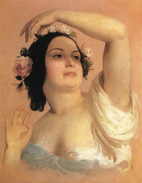 Bust of a Young Woman (Summer), 1850, Károly Brocky