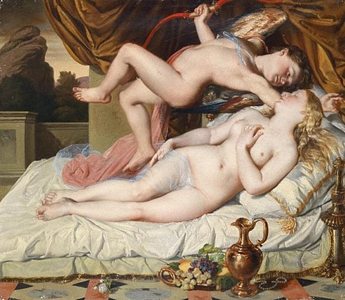 Cupid and Psyche, 1850, Károly Brocky