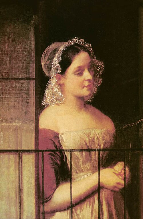 Woman Standing at a Window, 1850, Károly Brocky
