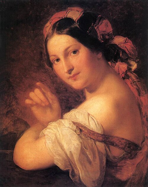 Portrait of a Woman, 1850, Károly Brocky