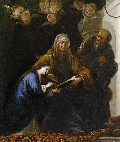 Saint Anne apprend à lire à la Vierge Marie, 1674, Juan Carreño de Miranda