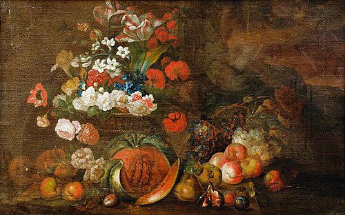 Still Life (Flowers and Fruit), 1720, Jakob Bogdani