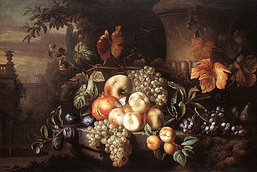 Fruit-piece with Stone Vase, , Jakob Bogdani