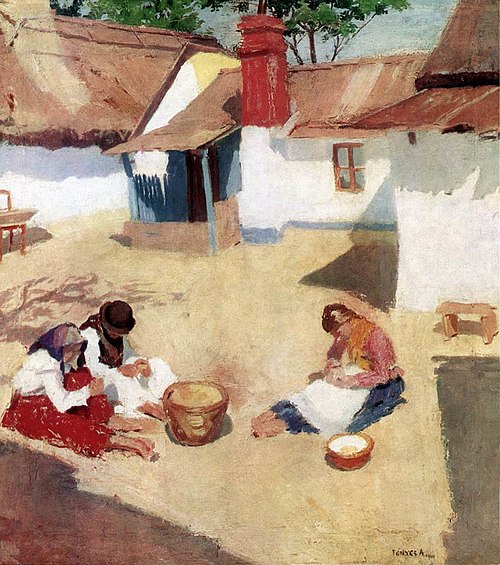 Shelling Beans, 1904, Adolf Fényes