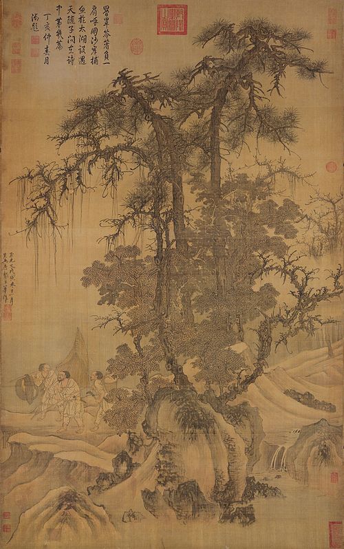 Fishermen Returning on a Frosty Bank, 1338, Tang Di