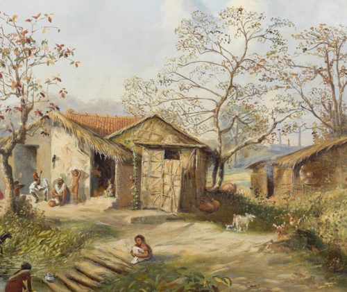 An Indian village, 1903, Alexander Caddy