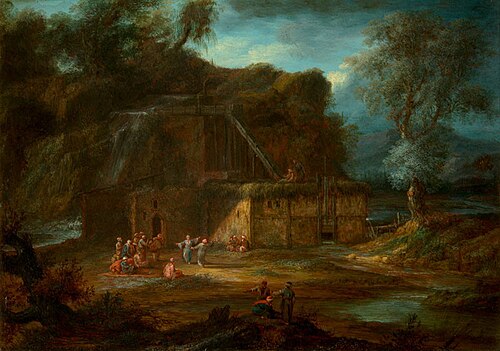 Mill on the rock, 1705, Christoph Ludwig Agricola