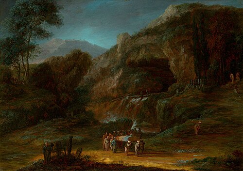 Turkish Burial in a Landscape, 1705, Christoph Ludwig Agricola
