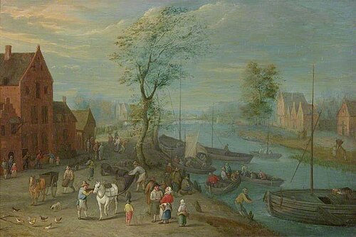 Village Scene, 1715, Théobald Michau