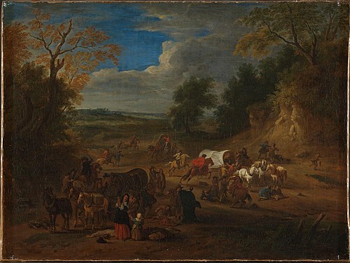 An attack by robbers, 1724, Théobald Michau