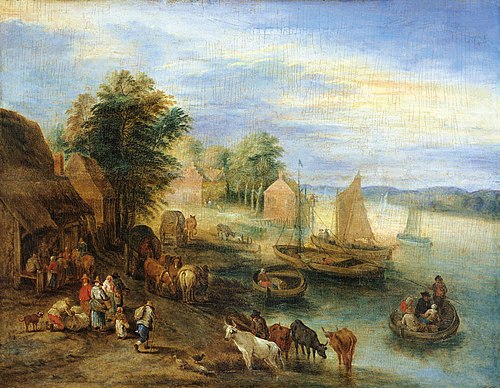 Devant la taverne, , Théobald Michau