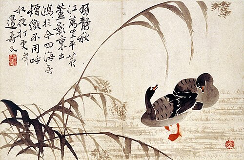 清 边寿民 芦雁图册（八开）, , Bian Shoumin