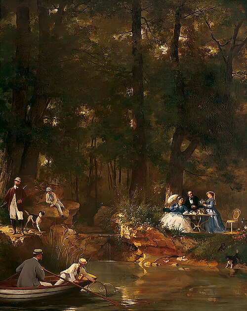 A river scene, 1850, Antoine Jean Étienne Faivre