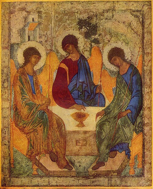 Hospitality of Abraham, 1420, Andreï Roublev